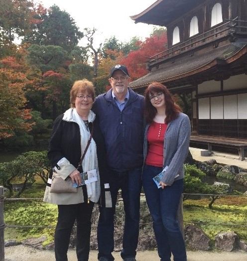 CBA member and parents in Japan