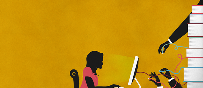 Woman At Computer