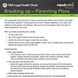 Breaking up – Parenting Plans