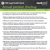 Annual pension checkup