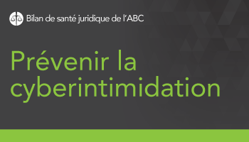 Prévenir la cyberintimidation