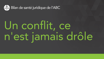 Un conflit, ce n'est jamais drôle