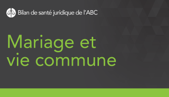 Mariage et vie commune